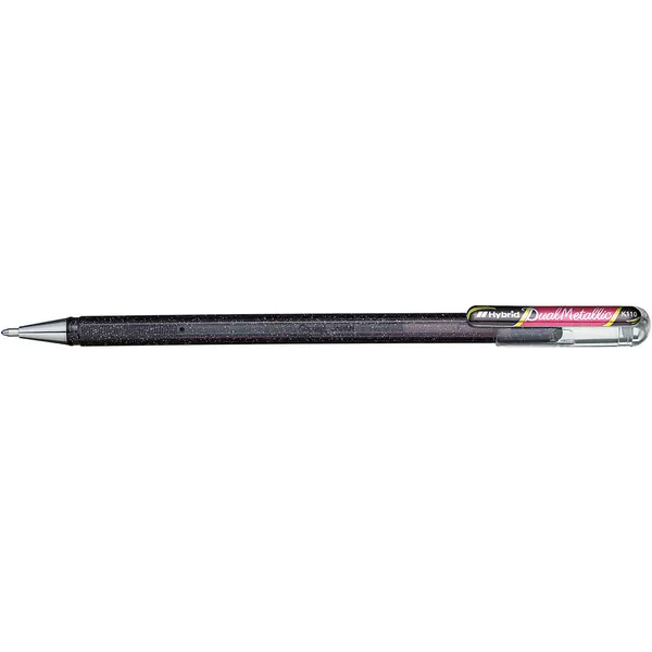 230707-EC Gel pen 1,0 PENTEL Hybrid Dual Metallic K110-DA crni/ metalik crveni P12/576
