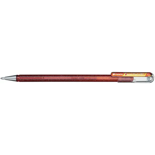 230710-EC Gel pen 1,0 PENTEL Hybrid Dual Metallic K110-DF narančasti/ metalik žuta P12/576
