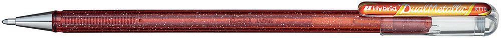 230710-EC Gel pen 1,0 PENTEL Hybrid Dual Metallic K110-DF narančasti/ metalik žuta P12/576