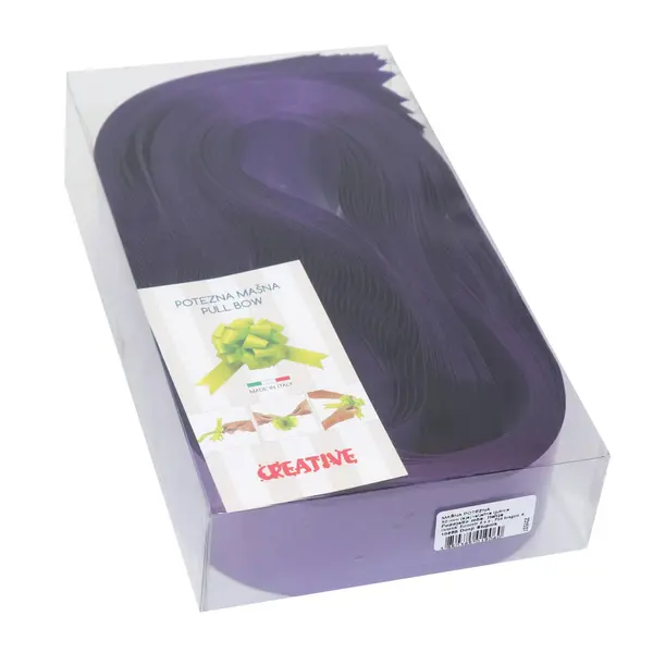 231537-EC Mašna potezna 50mm mat ljubičasta 30 kom u pvc kutiji P30/300