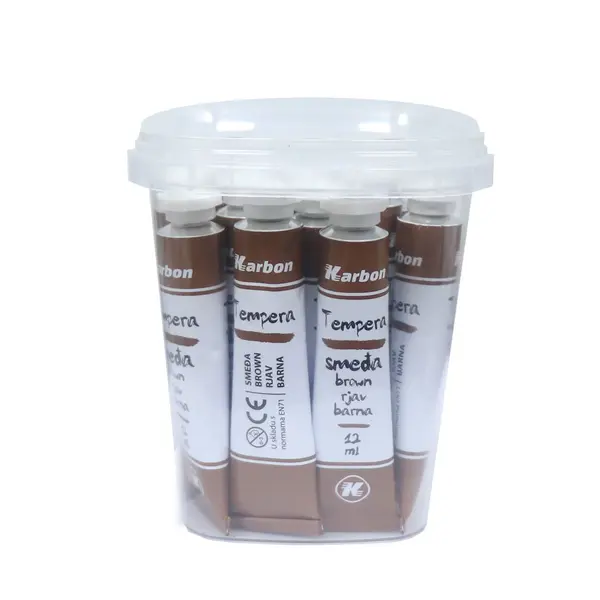 232150-EC Tempera 12 ml KARBON 15/1 u plastičnoj kantici smeđa P15/360