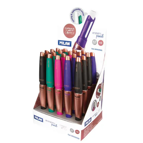 232676-EC Ol.teh. 0,5+gumica MILAN CAPSULE COPPER SLIM P20/360