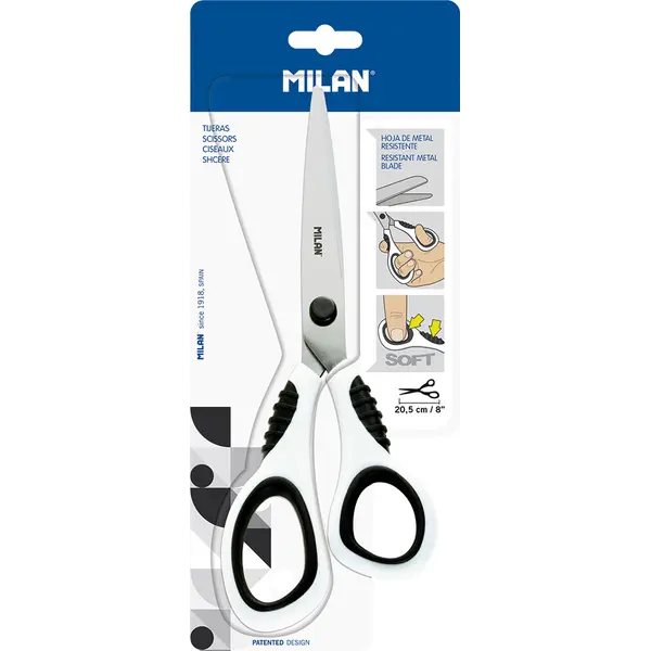 233165-EC Škare MILAN uredske 20,5cm crno/bijele bls P12/144