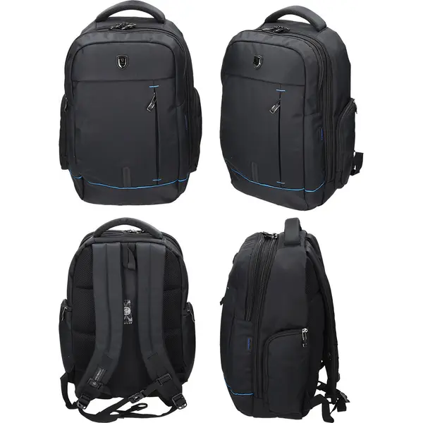 233420-EC Ruksak poslovni Bradford crni, za laptop do 17", 49x40x18 cm P1/20