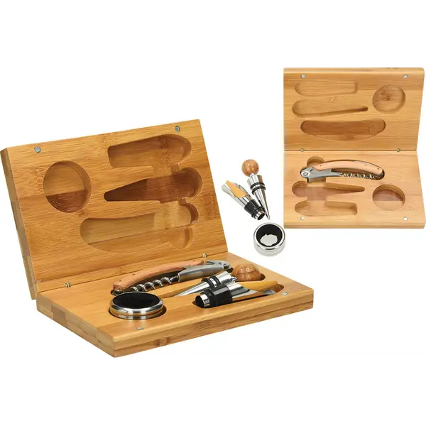 233584-EC Set vinski Otonel, 4-djelni u bambus kutiji 18x12x3,3cm P1/24