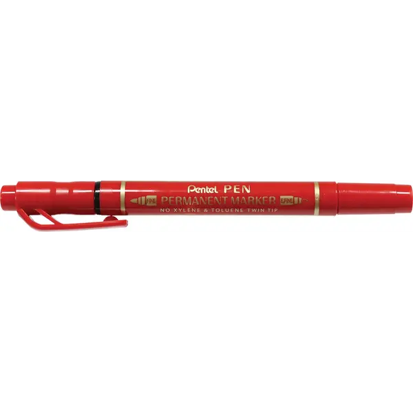 234882-EC Marker perm. PENTEL TWIN TIP N75W-B crveni P12/576
