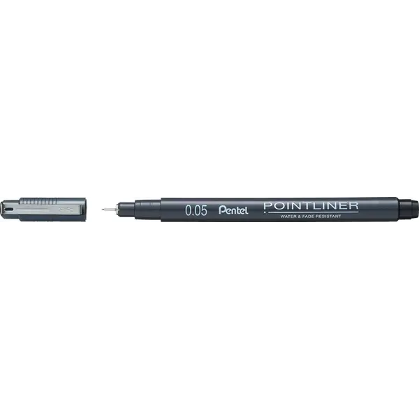 234886-EC Flomaster fineliner PENTEL 0,05 POINTLINER S20P-05A crni P12/576