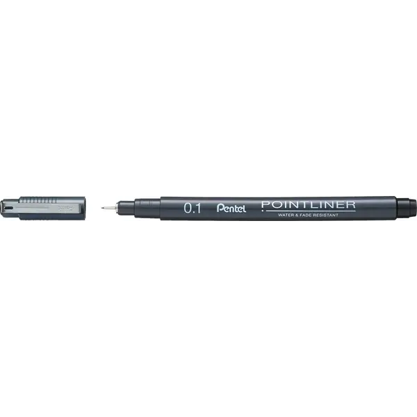 234887-EC Flomaster fineliner PENTEL 0,10 POINTLINER S20P-1A crni P12/576