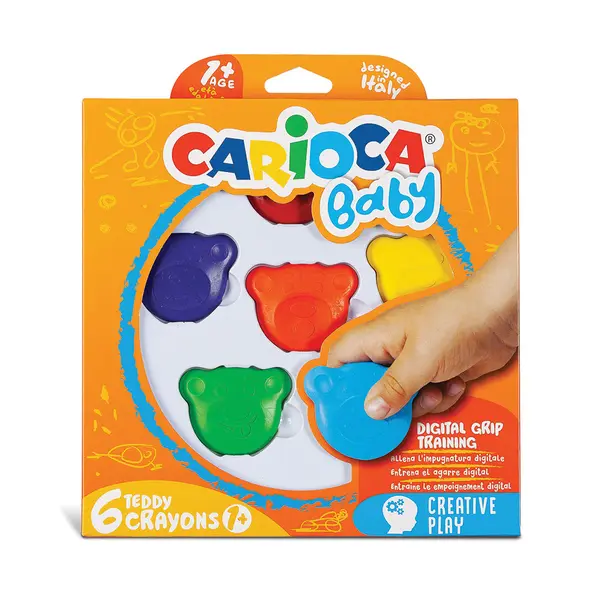 235131-EC Boje voštane 6/1 Carioca Baby Teddy Crayons 1+ 42956 P12