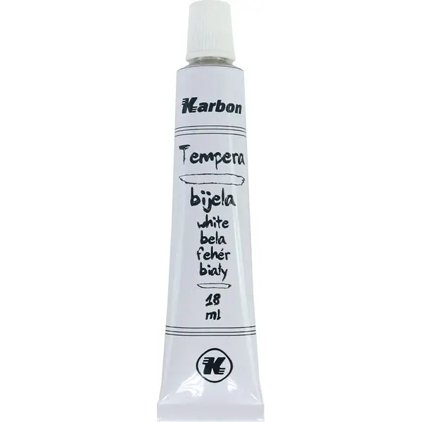 235243-EC Tempera 10/1 18ml KARBON BIJELA alu tuba kartonska kutija P10/280