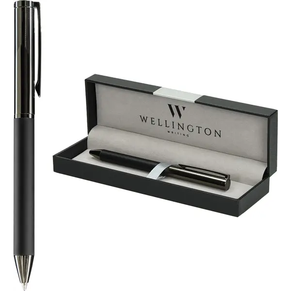 236289-EC Set pisaći Wellington Stamford ol.kem. crna u poklon kutiji P1/100