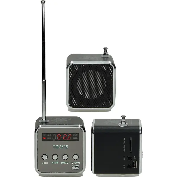 236336-EC Zvučnik bluetooth FM Kendal crni s radio prijamnikom
