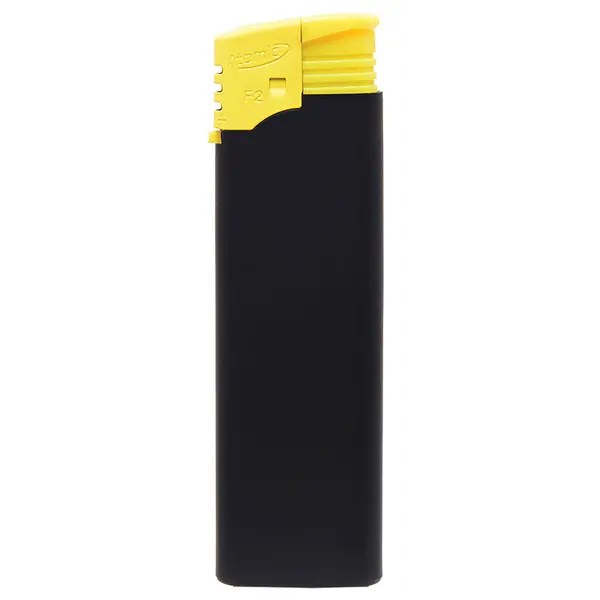 236482-EC Upaljač Atomic F2 RUBBER crno/NEON žuti P50/1000