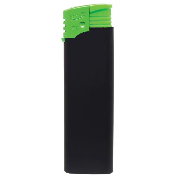236483-EC Upaljač Atomic F2 RUBBER crno/NEON zeleni P50/1000
