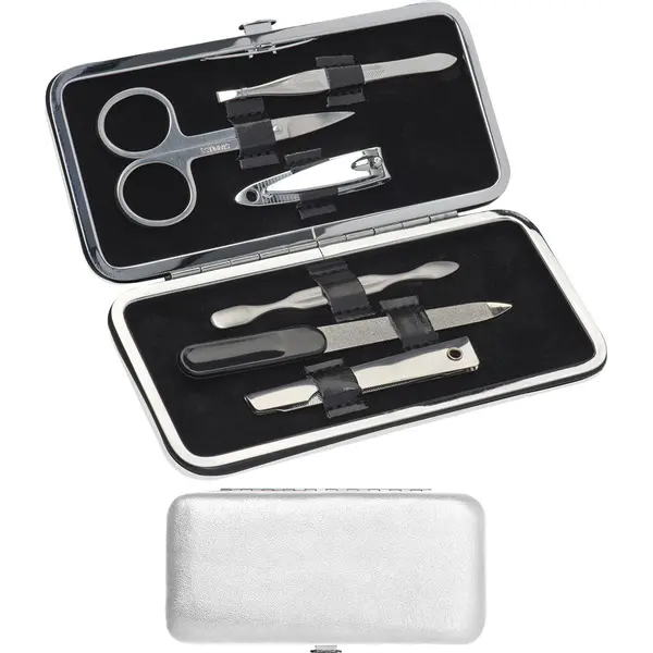 236805-EC Manikir set 6-dijelni ELEGANT bijeli, umjetna koža P12