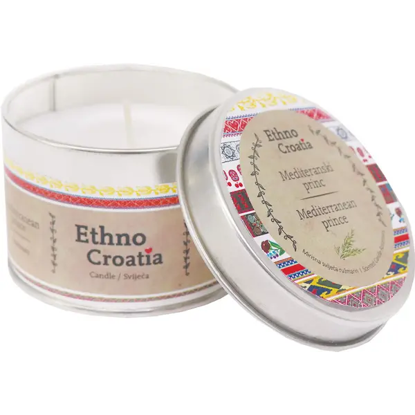 236853-EC Svijeća mirisna 115g Mediteranski princ Ethno Croatia P36