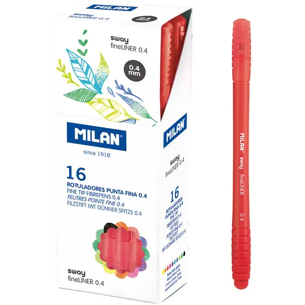 237226-EC Flomaster fineliner MILAN 0,4 SWAY crveni P16/672
