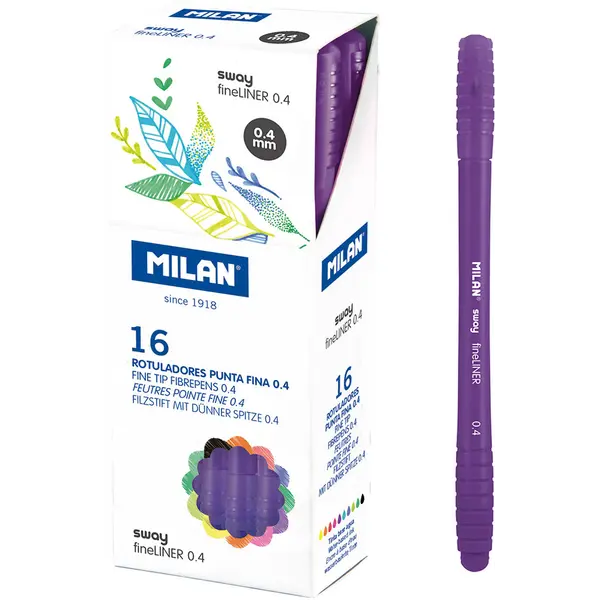 237227-EC Flomaster fineliner MILAN 0,4 SWAY ljubičasti P16/672