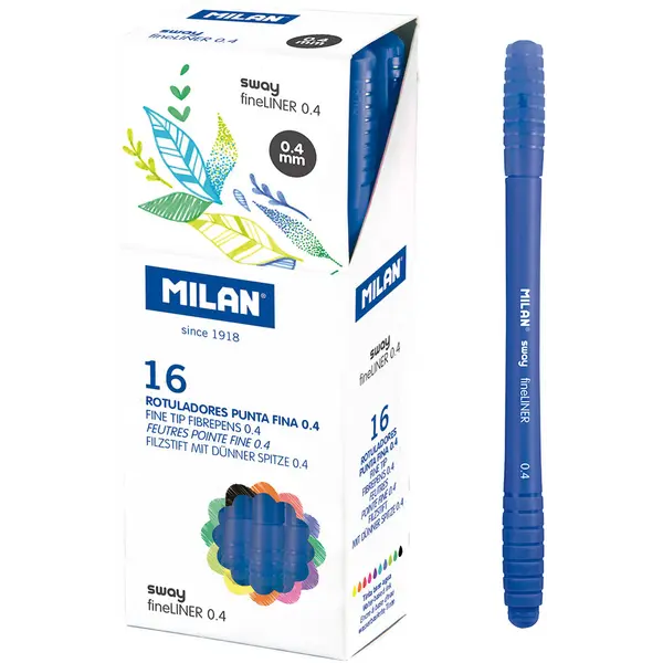 237228-EC Flomaster fineliner MILAN 0,4 SWAY plavi P16/672