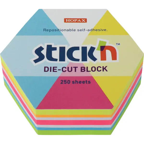 237327-EC Blok samolj. STICK'N 61x70 neon sort boja hexagone 250L 21827 P18/108