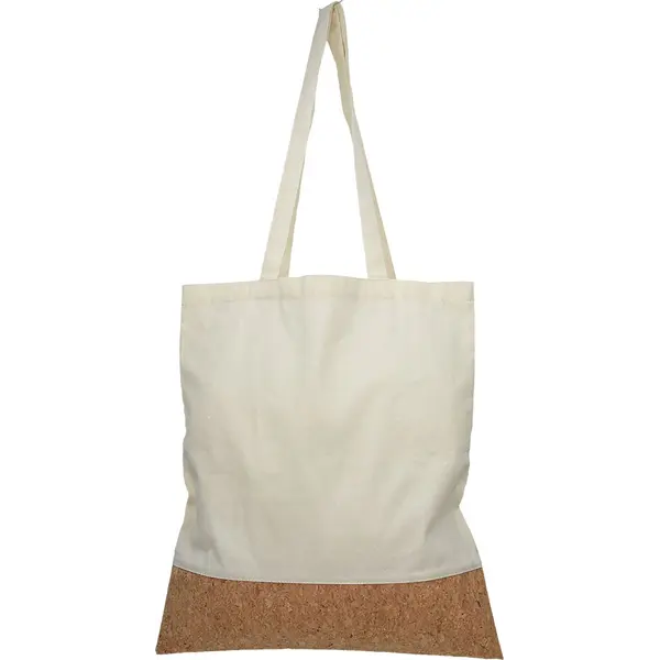 237596-EC Torba shopping pamučna sa plutom 130g Cork natur, 38x42cm P200
