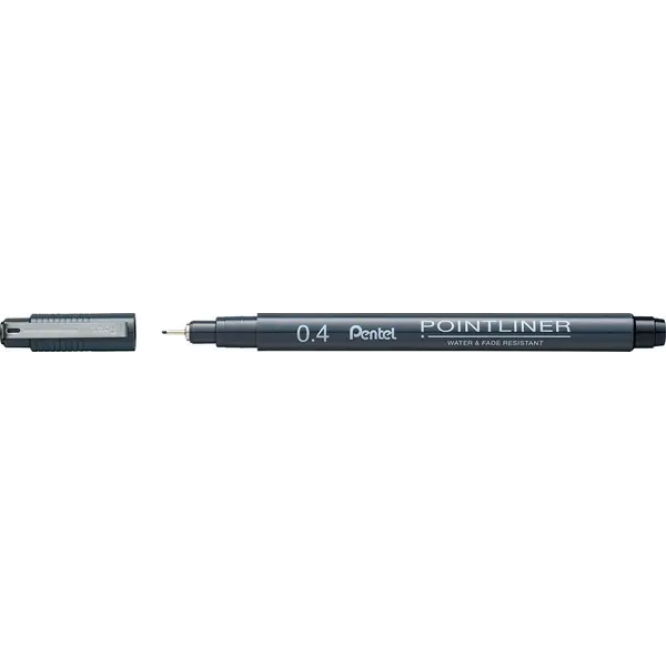 239537-EC Flomaster fineliner PENTEL 0,40 POINTLINER S20P-4A crni P12/576