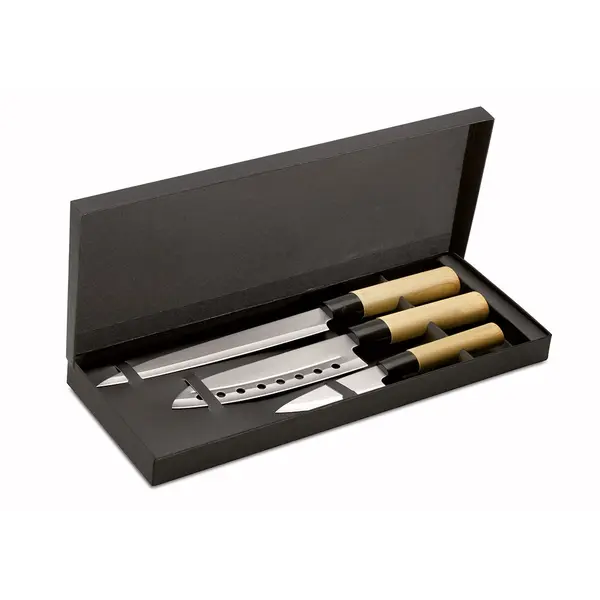240451-EC Set japanskih noževa TAKI 3 noža u poklon kutiji 37x14x2,8 cm
