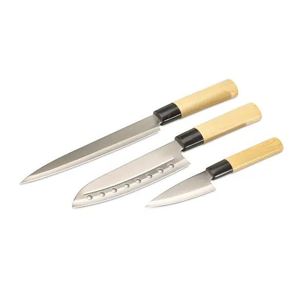 240451-EC Set japanskih noževa TAKI 3 noža u poklon kutiji 37x14x2,8 cm