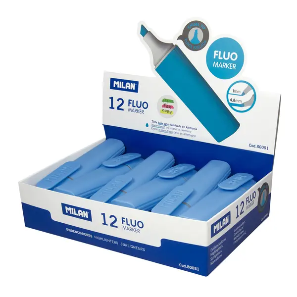 240995-EC Signir MILAN Fluo 4.8mm kosi vrh plavi P12/432