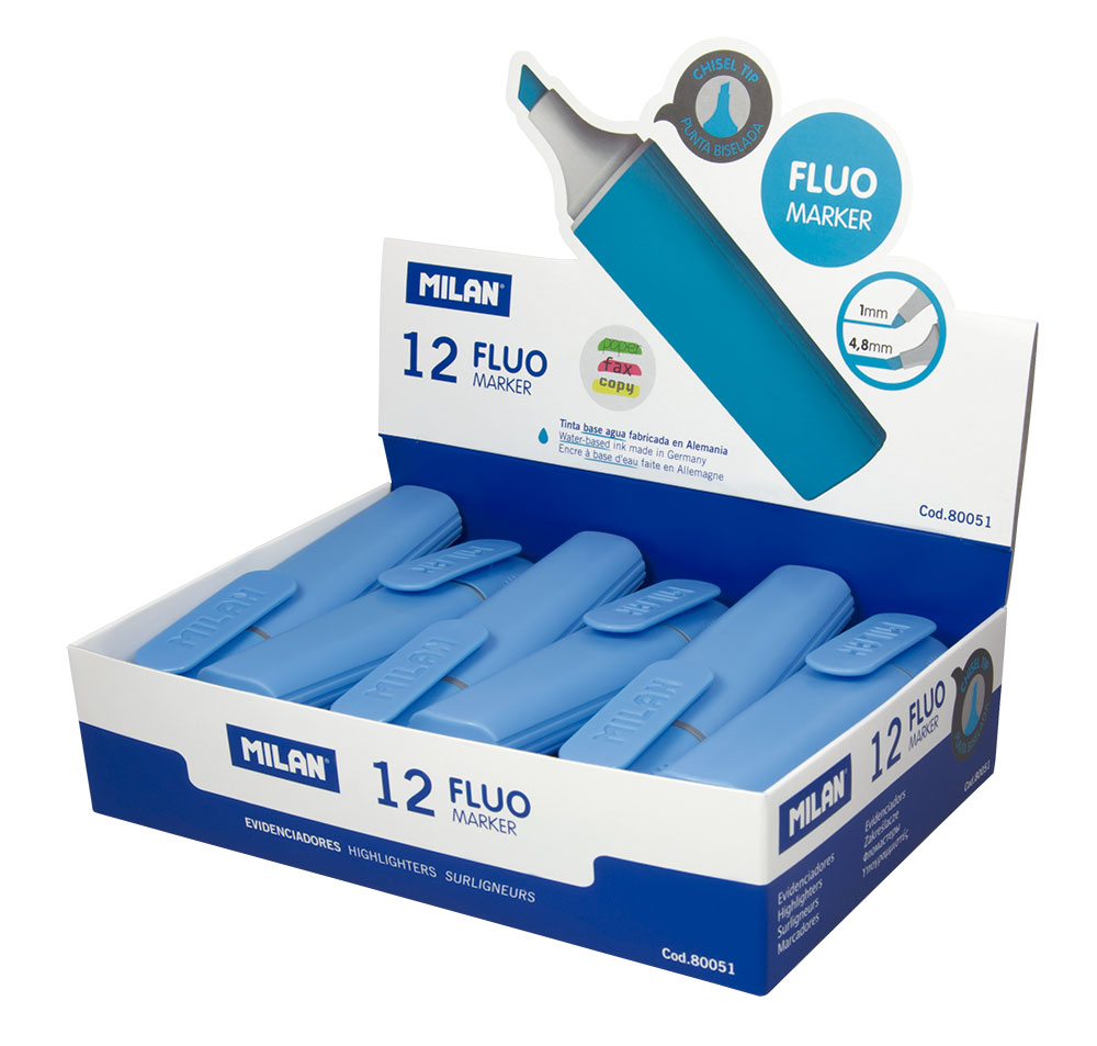 240995-EC Signir MILAN Fluo 4.8mm kosi vrh plavi P12/432