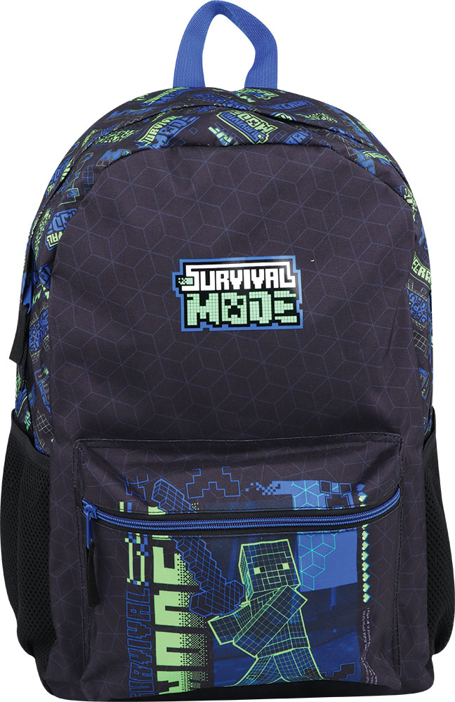 241213-EC Ruksak MINECRAFT Survival Mode 1 zip 31x45x13,5 cm P6/12 NETTO
