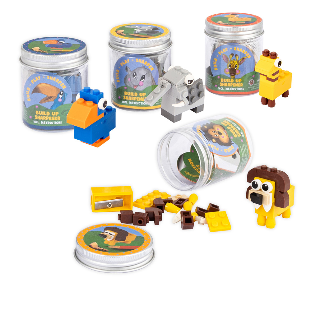 241240-EC Šiljilo životinje iz džungle BUILD/PLAY/SHARPEN sort P16/128 Netto
