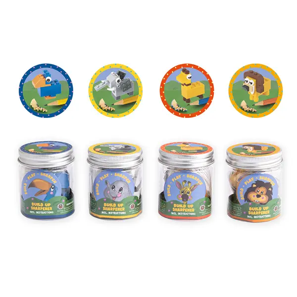 241240-EC Šiljilo životinje iz džungle BUILD/PLAY/SHARPEN sort P16/128 Netto