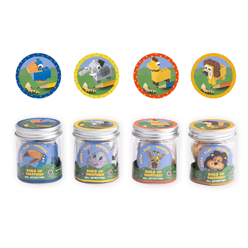 241240-EC Šiljilo životinje iz džungle BUILD/PLAY/SHARPEN sort P16/128 Netto