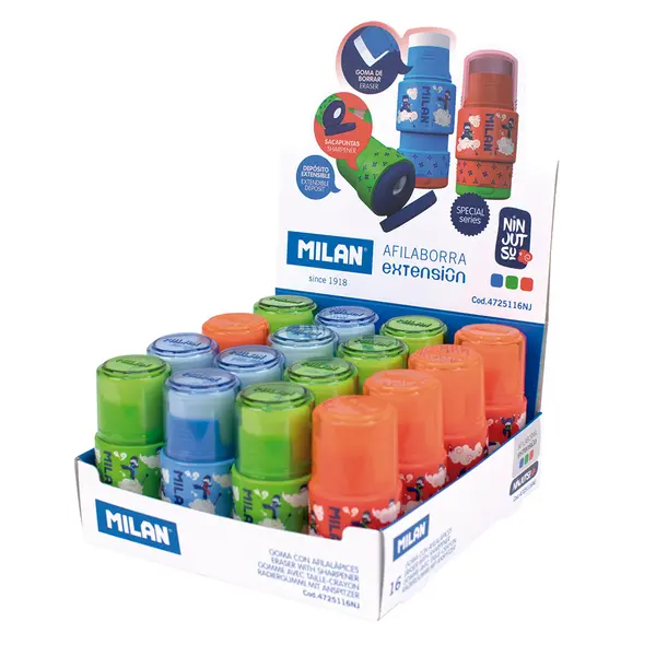 241311-EC Gumica+šiljilo MILAN Extension Ninjutsu plastično sa kućištem P16/160