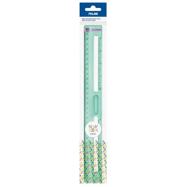 241342-EC Ravnalo 30cm MILAN New Look zeleno blister P24/288