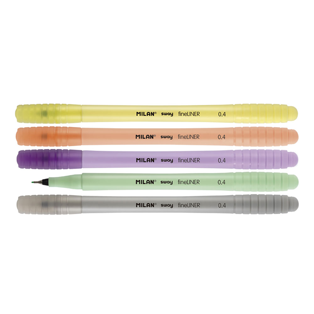 241855-EC Flomaster fineliner MILAN 0,4 SWAY set 5 pastelnih boja P14/252