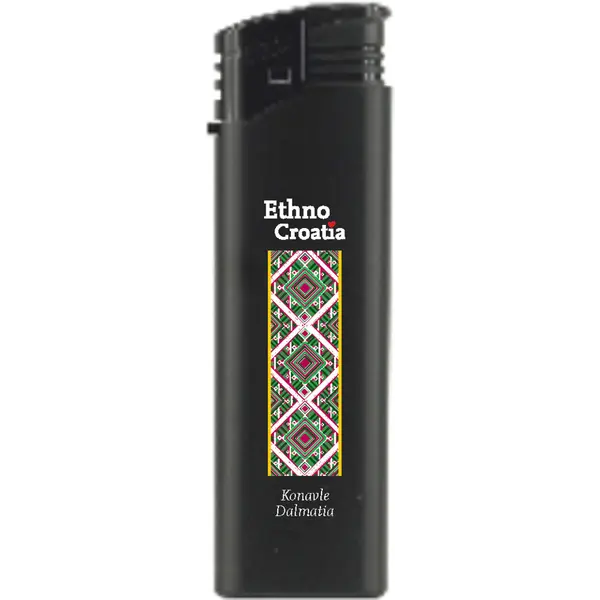 242393-EC Upaljač ATOMIC F2 Ethno Croatia Konavle crni