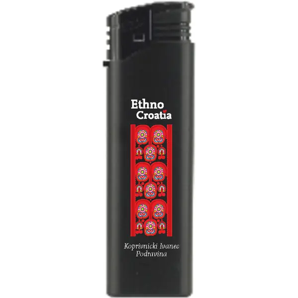 242394-EC Upaljač ATOMIC F2 Ethno Croatia Koprivnički Ivanec crni