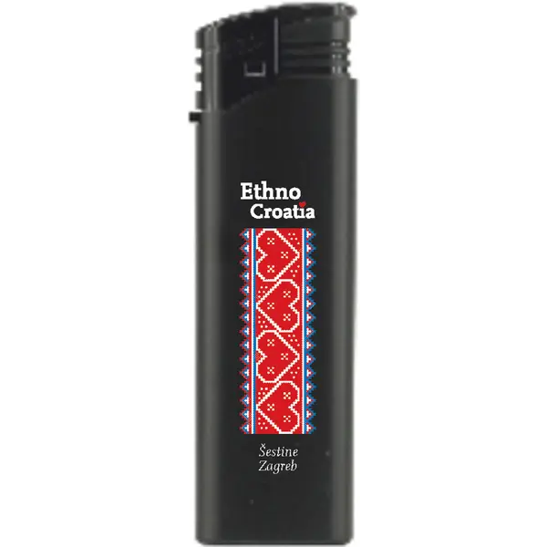 242400-EC Upaljač ATOMIC F2 Ethno Croatia Šestine crni