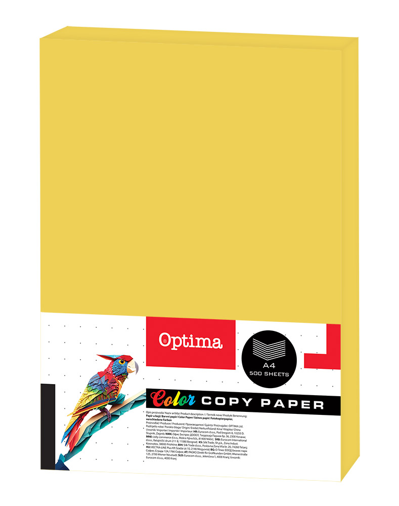 242670-EC Papir fotok.OPTIMA A4 intenziv LEMON 80gr. 500/1 DC201 P5