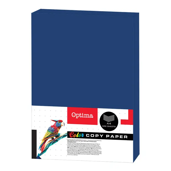 242679-EC Papir fotok.OPTIMA A4 intenziv DEEP BLUE 80gr. 500/1 UC401 P5