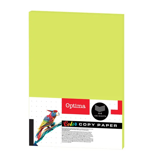 242694-EC Papir fotok. OPTIMA A4 fluo GREEN 75gr. 100/1 FC301 P22