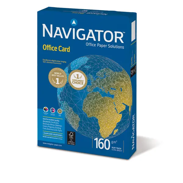 242991-EC Papir fotok. NAVIGATOR A4 Office Card 160gr. FSC 250/1 P5/300