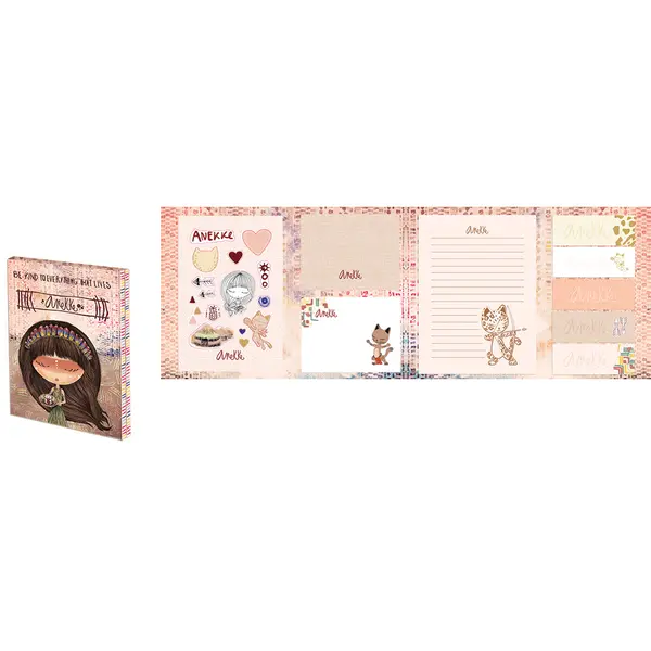 243284-EC Notesi, post-it, naljepnice i ol.kem. set Anekke 9,5x12,6x1,5cm P60/120