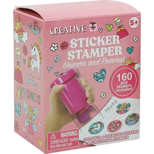 243537-EC Set za igranje CREATIVE žig sa naljepnicama Unicorn&Princess 778065 P24