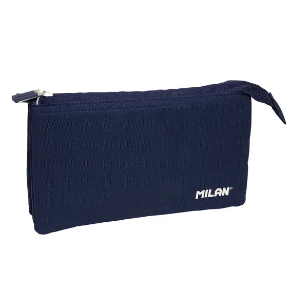 244616-EC Pernica vrećica plosnata MILAN kolekcija 1918, navy blue 2 zipa 5 pretinaca P36
