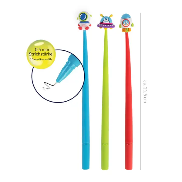 244713-EC Flomaster fineliner SPACE ADVENTURE sort P30/180 NETTO