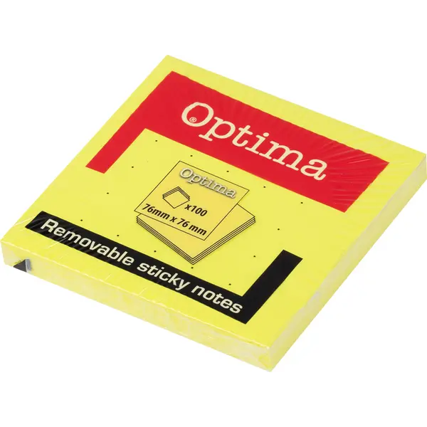 244756-EC Blok samoljepivi 76x76 neon žuti OPTIMA 100L P12/216