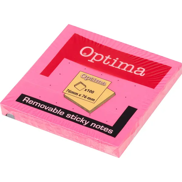 244757-EC Blok samoljepivi 76x76 neon rozi OPTIMA 100L P12/216